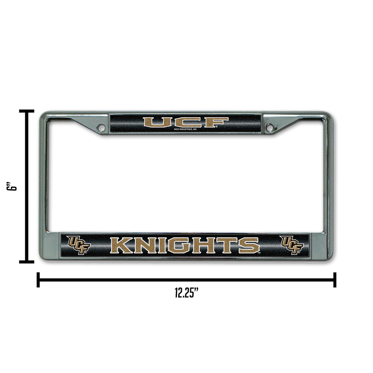 NCAA Central Florida Knights - UCF Chrome Glitter License Plate Frame Fan Gear NCAA Central Florida Knights