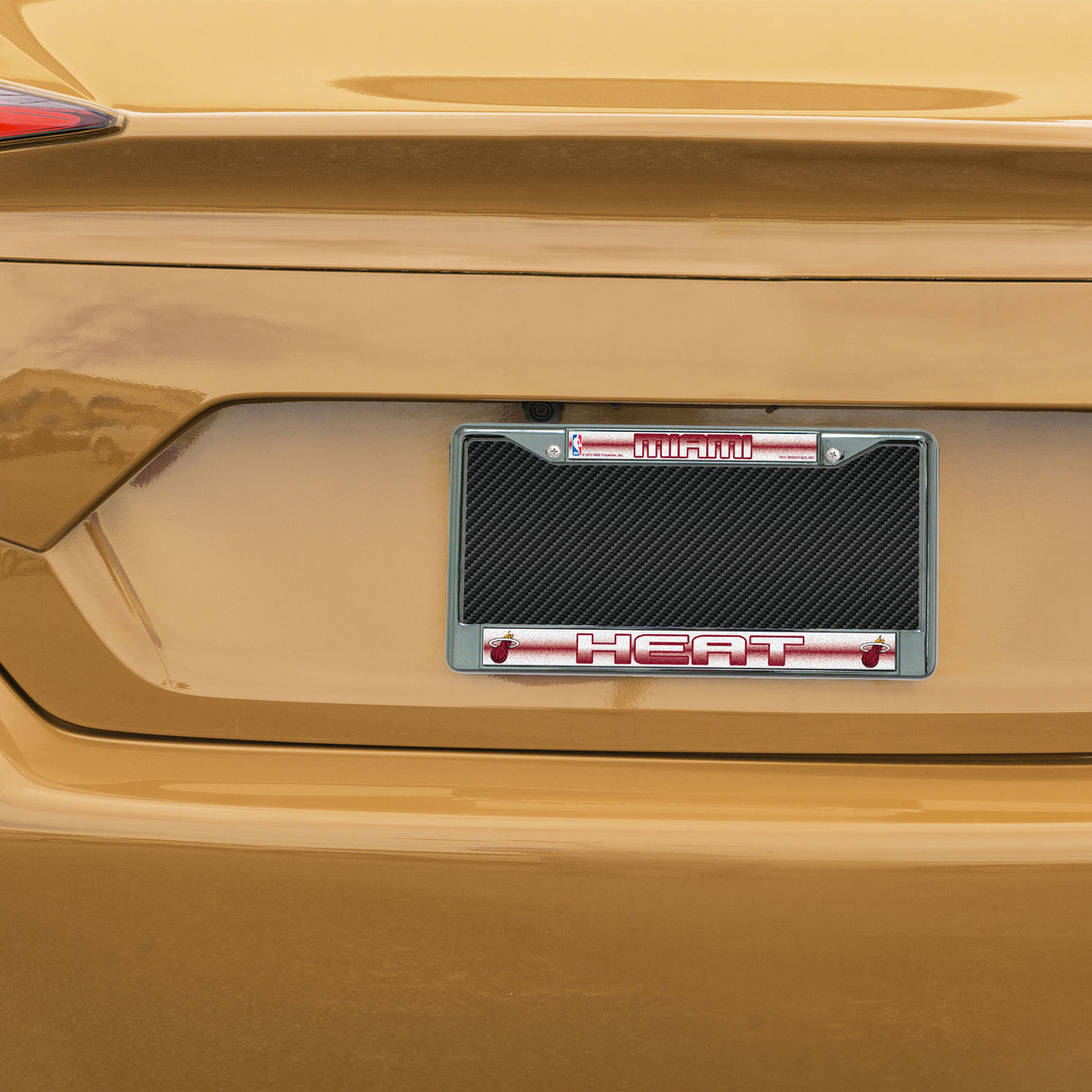 NBA Miami Heat Chrome Glitter License Plate Frame Fan Gear NBA Miami Heat