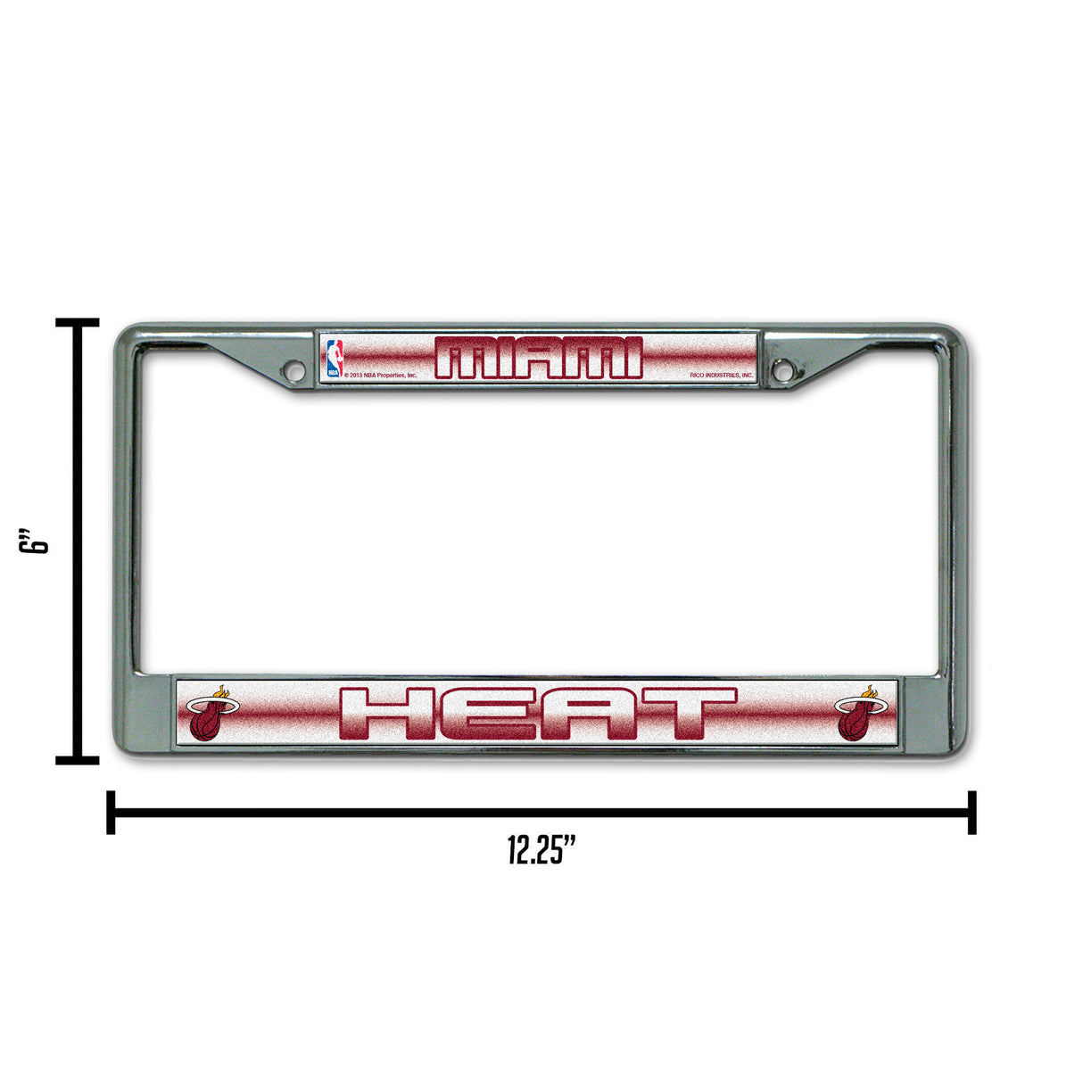 NBA Miami Heat Chrome Glitter License Plate Frame Fan Gear NBA Miami Heat