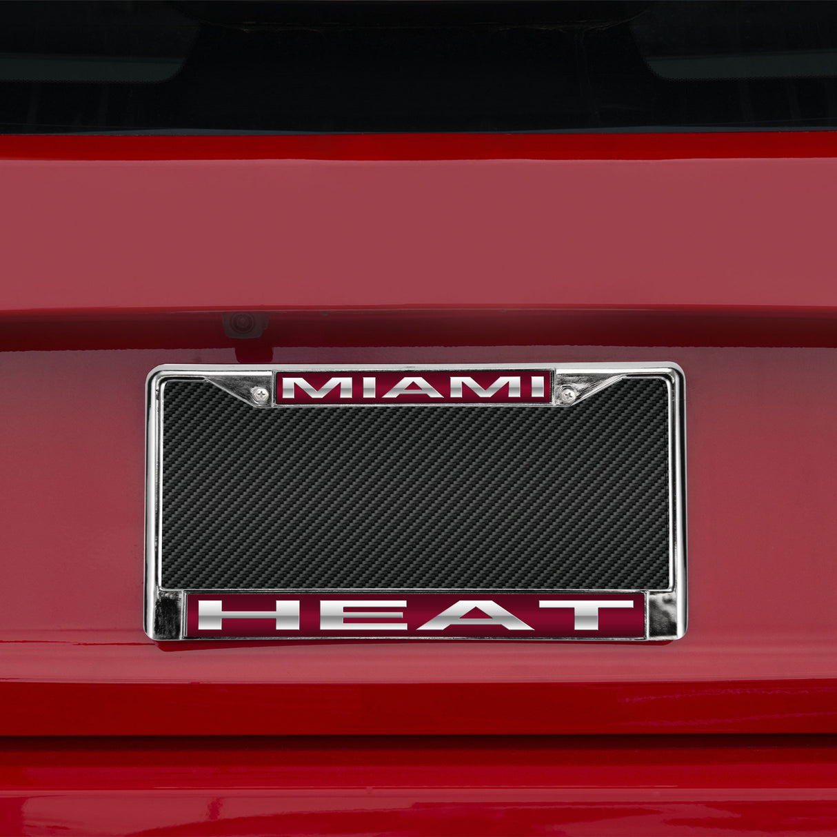 NBA Miami Heat Laser Cut Chrome License Plate Frame Fan Gear NBA Miami Heat