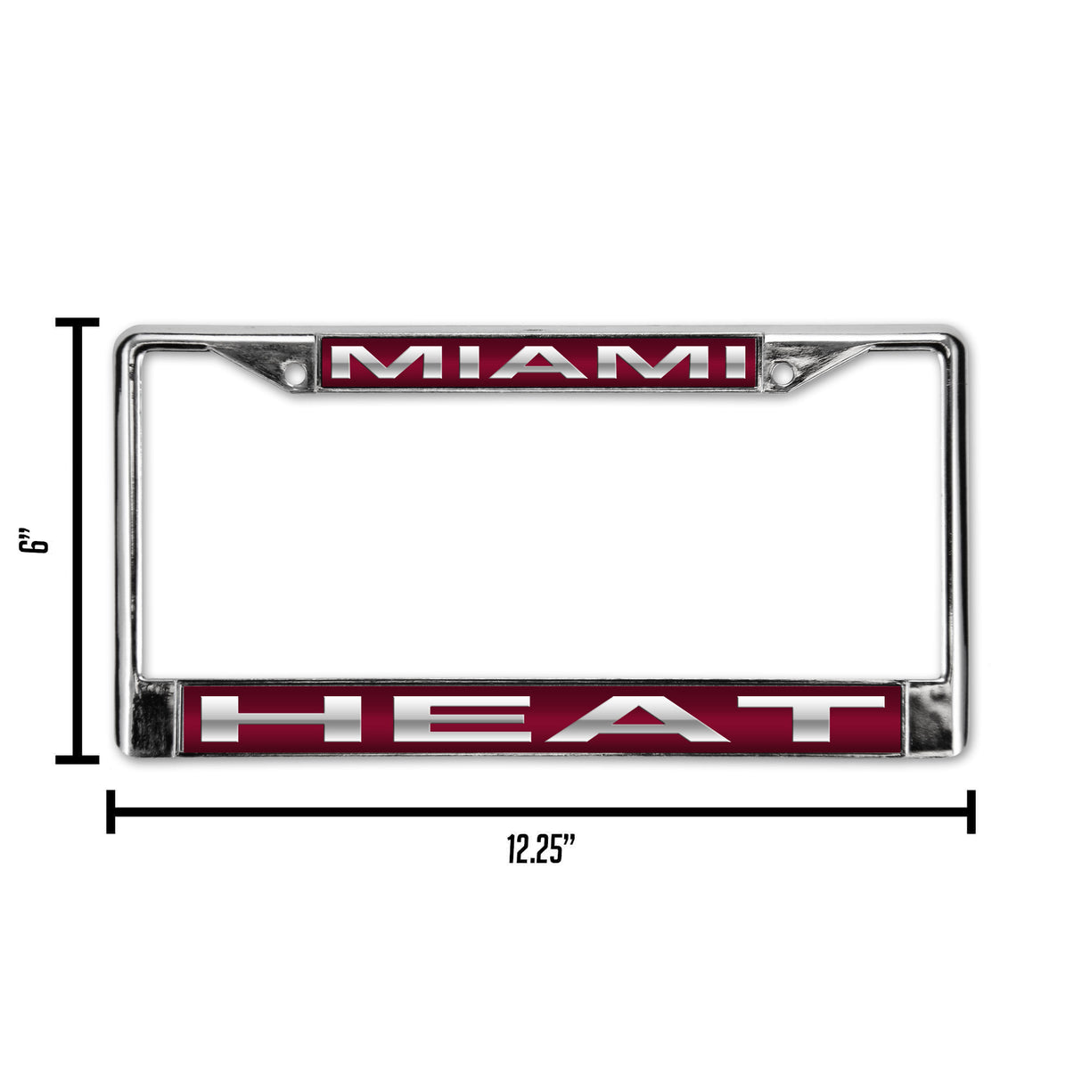 NBA Miami Heat Laser Cut Chrome License Plate Frame Fan Gear NBA Miami Heat
