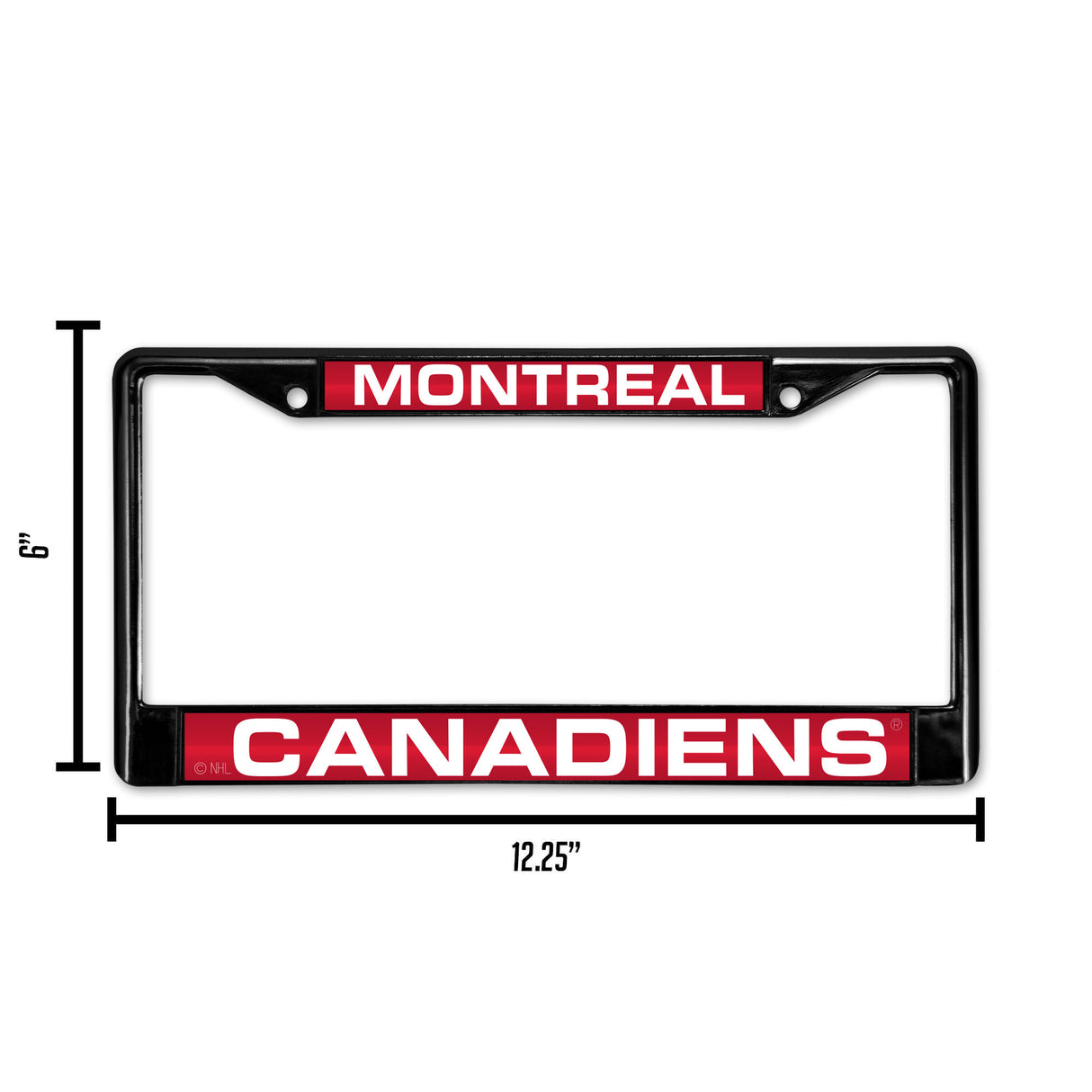 NHL Montreal Canadiens Laser License Frame Black Fan Gear NHL Montreal Canadiens