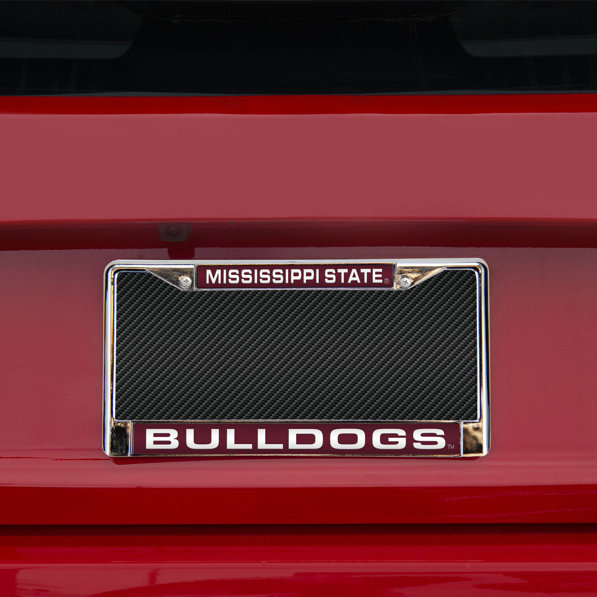 NCAA Mississippi State Bulldogs Laser Cut Chrome License Plate Frame Fan Gear NCAA Mississippi State Bulldogs