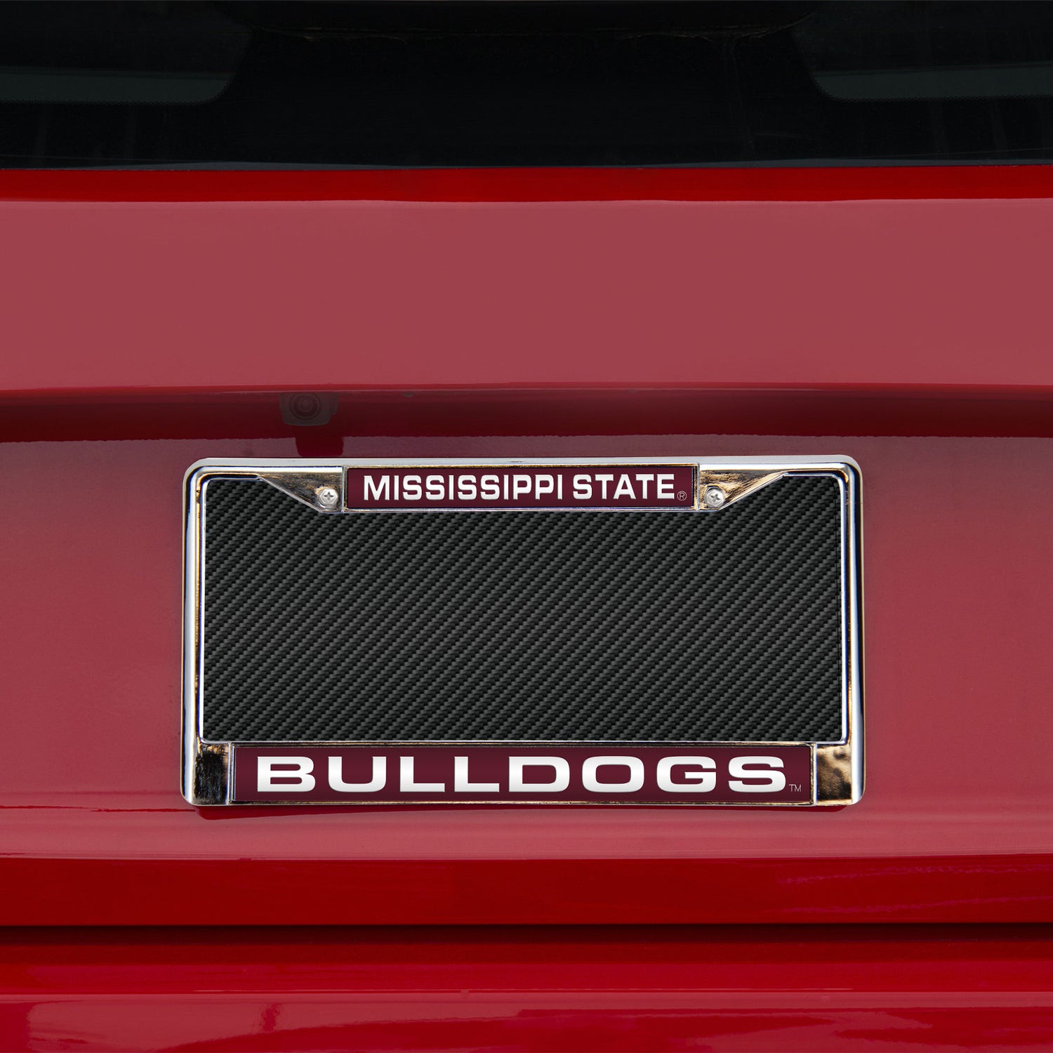 NCAA Mississippi State Bulldogs Laser Cut Chrome License Plate Frame Fan Gear NCAA Mississippi State Bulldogs