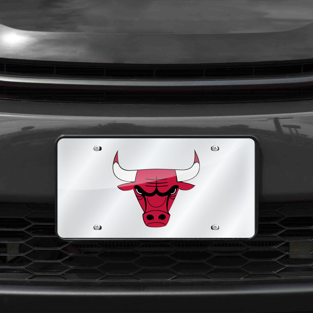 NBA Chicago Bulls Laser Cut Silver License Plate Tag Fan Gear NBA Chicago Bulls