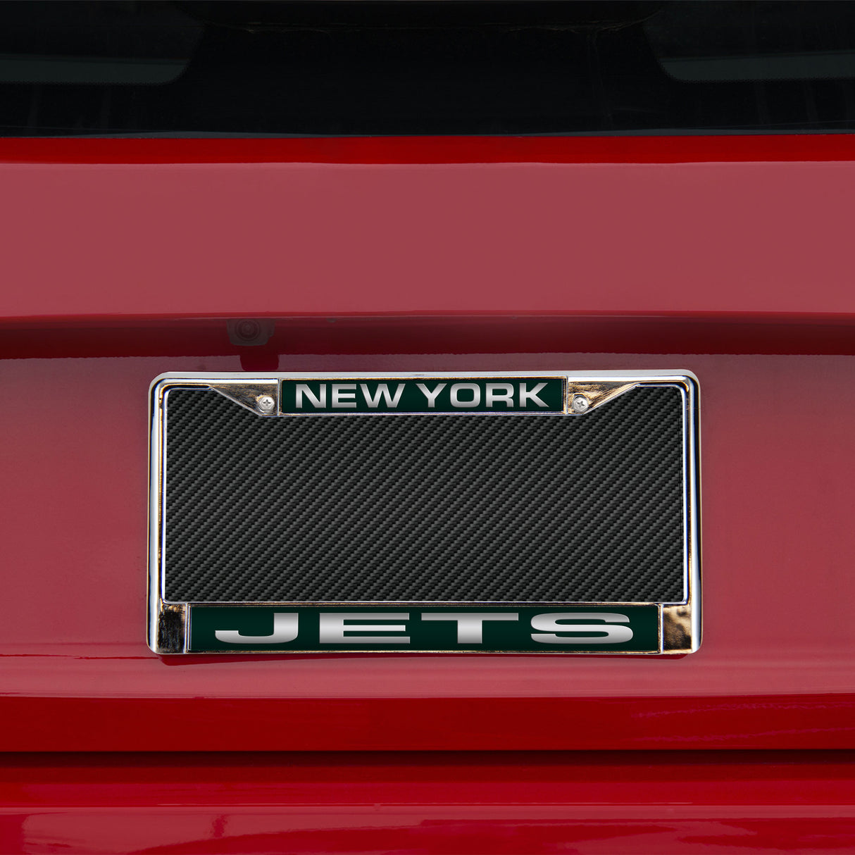 NFL New York Jets Laser Cut Chrome License Plate Frame Fan Gear NFL New York Jets