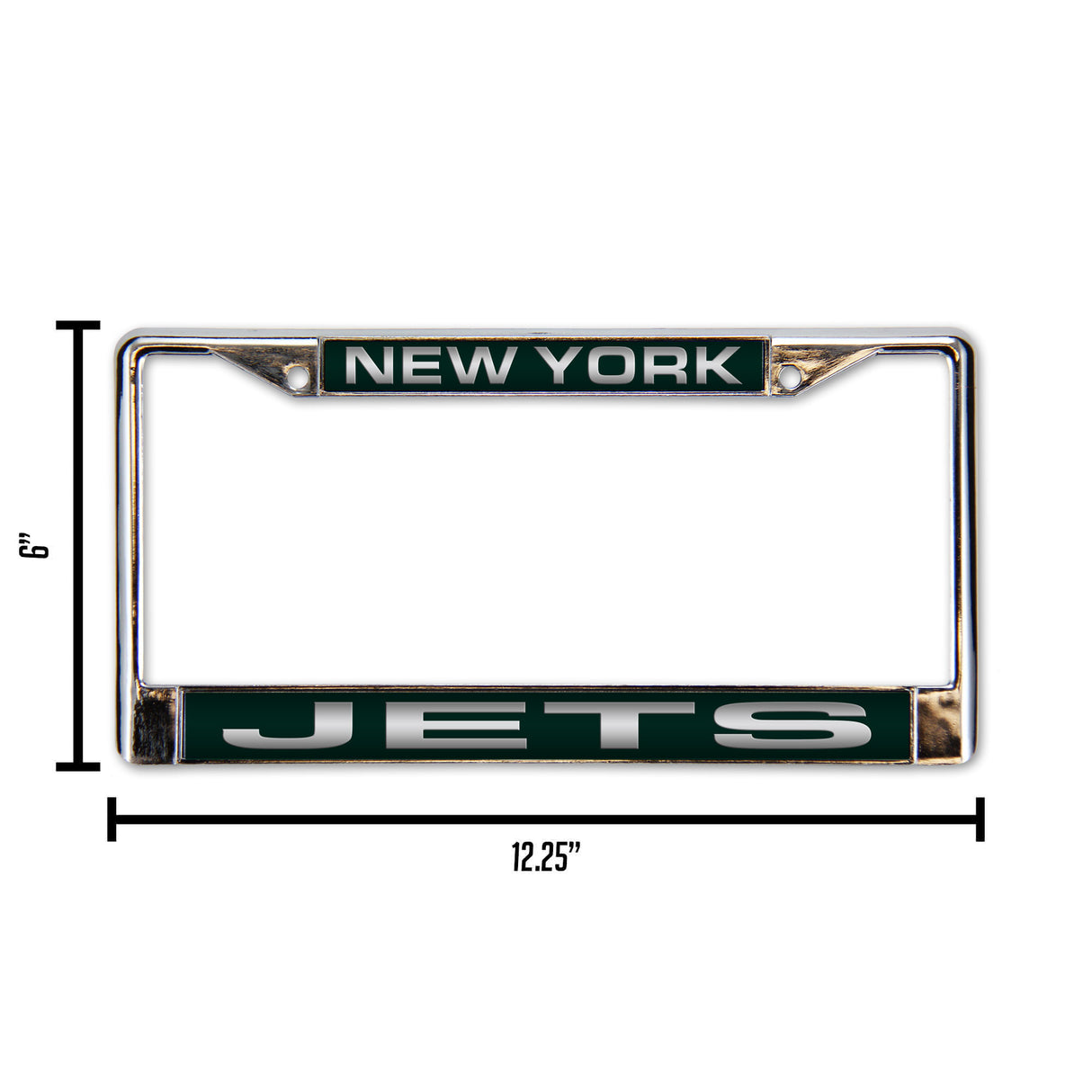 NFL New York Jets Laser Cut Chrome License Plate Frame Fan Gear NFL New York Jets