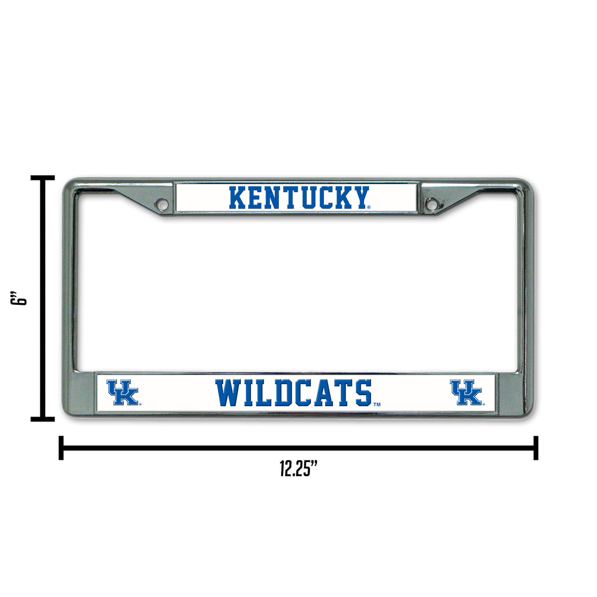 NCAA Kentucky Wildcats Chrome License Plate Frame Fan Gear NCAA Kentucky Wildcats