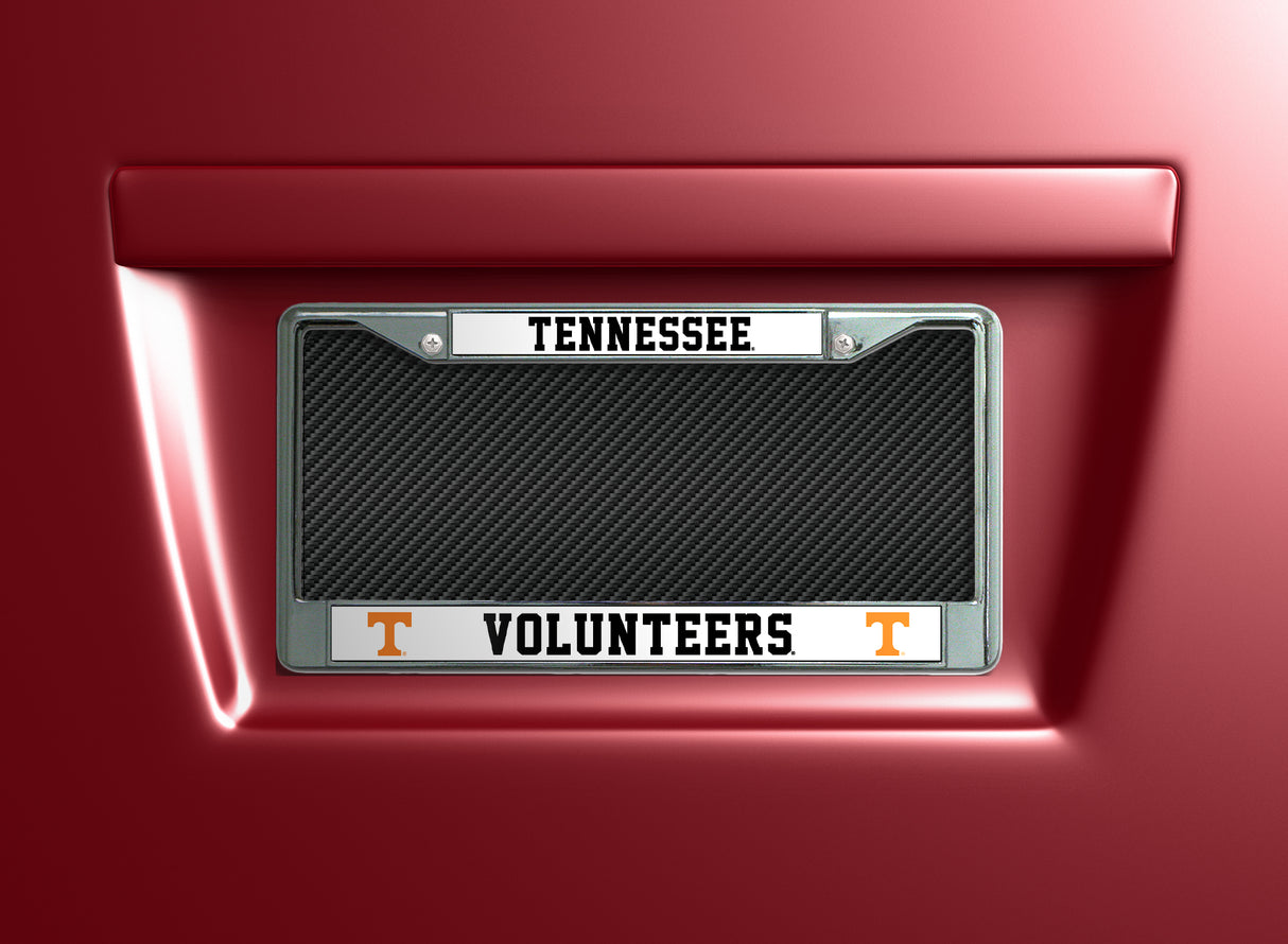 NCAA Tennessee Volunteers Chrome License Plate Frame Fan Gear NCAA Tennessee Volunteers