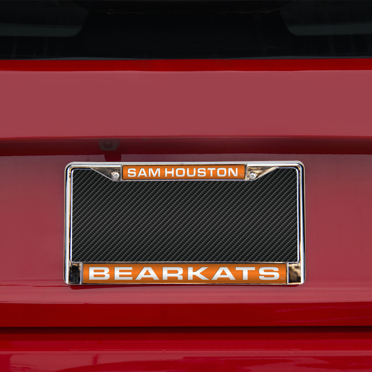 NCAA Sam Houston State Bearkats Laser Cut Chrome License Plate Frame Fan Gear NCAA Sam Houston State Bearkats