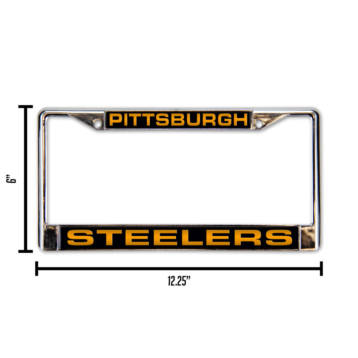 NFL Pittsburgh Steelers Laser Cut Chrome License Plate Frame Fan Gear NFL Pittsburgh Steelers
