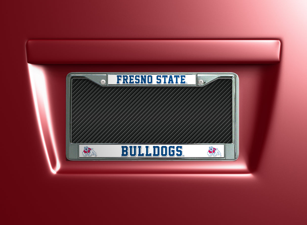 NCAA Fresno State Bulldogs Chrome License Plate Frame Fan Gear NCAA Fresno State Bulldogs