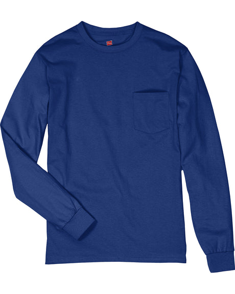 Hanes Men's Authentic-T Long-Sleeve Pocket T-Shirt Mens Apparel Shirts & Tops