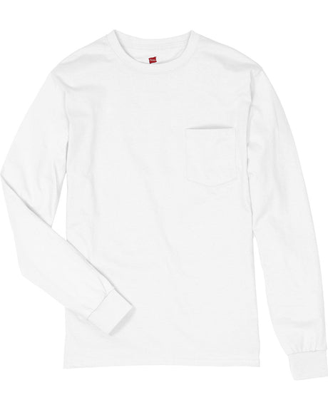 Hanes Men's Authentic-T Long-Sleeve Pocket T-Shirt Mens Apparel Shirts & Tops