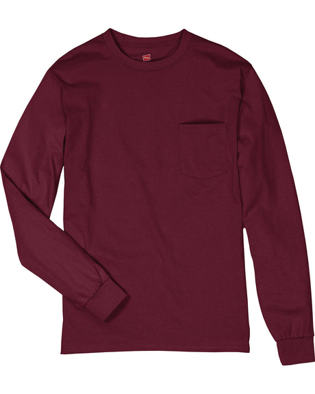 Hanes Men's Authentic-T Long-Sleeve Pocket T-Shirt Mens Apparel Shirts & Tops