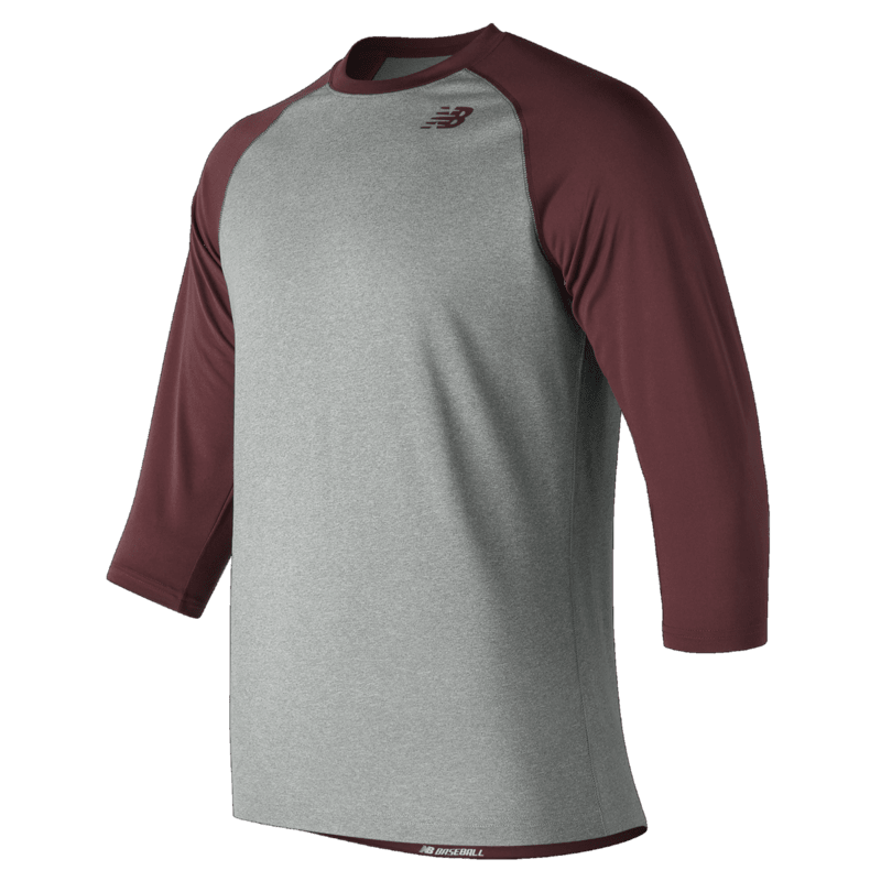 New Balance Men's 3/4 Baseball Raglan Top Baseball Jerseys Adult