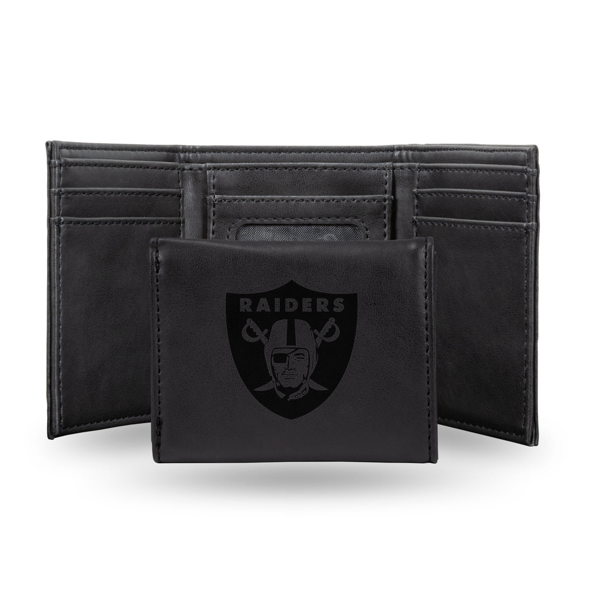 NFL Las Vegas Raiders Laser Engraved Trifold Wallet Fan Gear NFL Las Vegas Raiders