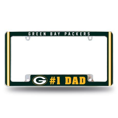 NFL Green Bay Packers All Over Chrome License Plate Frame Fan Gear NFL Green Bay Packers