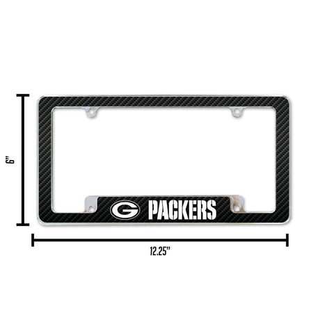 NFL Green Bay Packers All Over Chrome License Plate Frame Fan Gear NFL Green Bay Packers