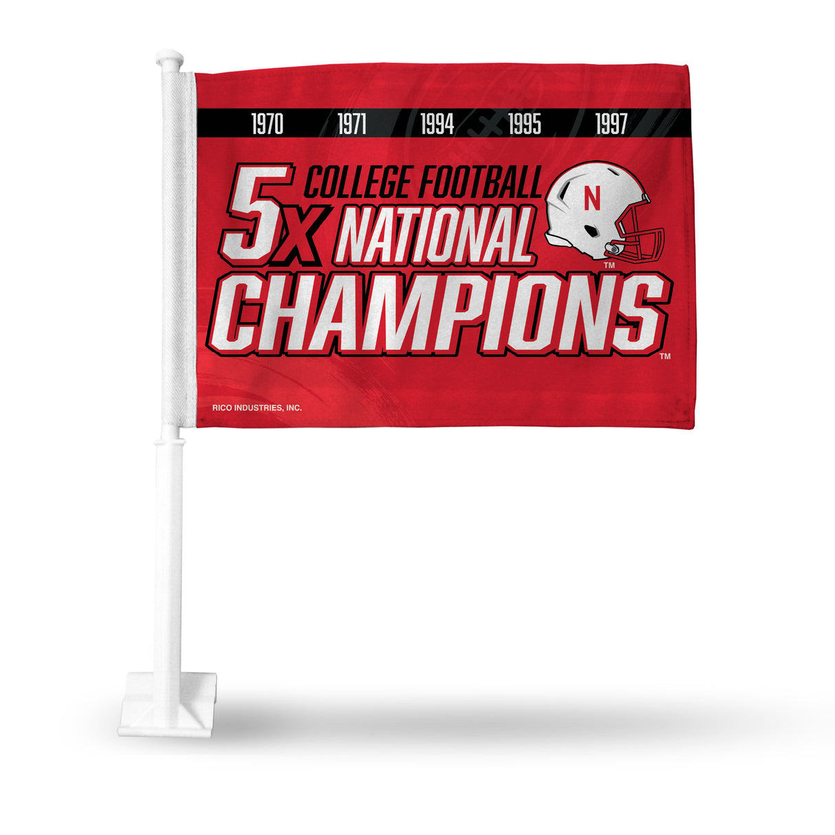 NCAA Nebraska Cornhuskers Car Flag Fan Gear NCAA Nebraska Cornhuskers