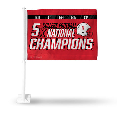 NCAA Nebraska Cornhuskers Car Flag Fan Gear NCAA Nebraska Cornhuskers