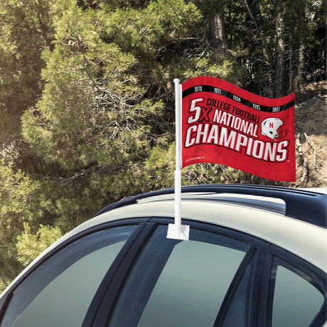 NCAA Nebraska Cornhuskers Car Flag Fan Gear NCAA Nebraska Cornhuskers