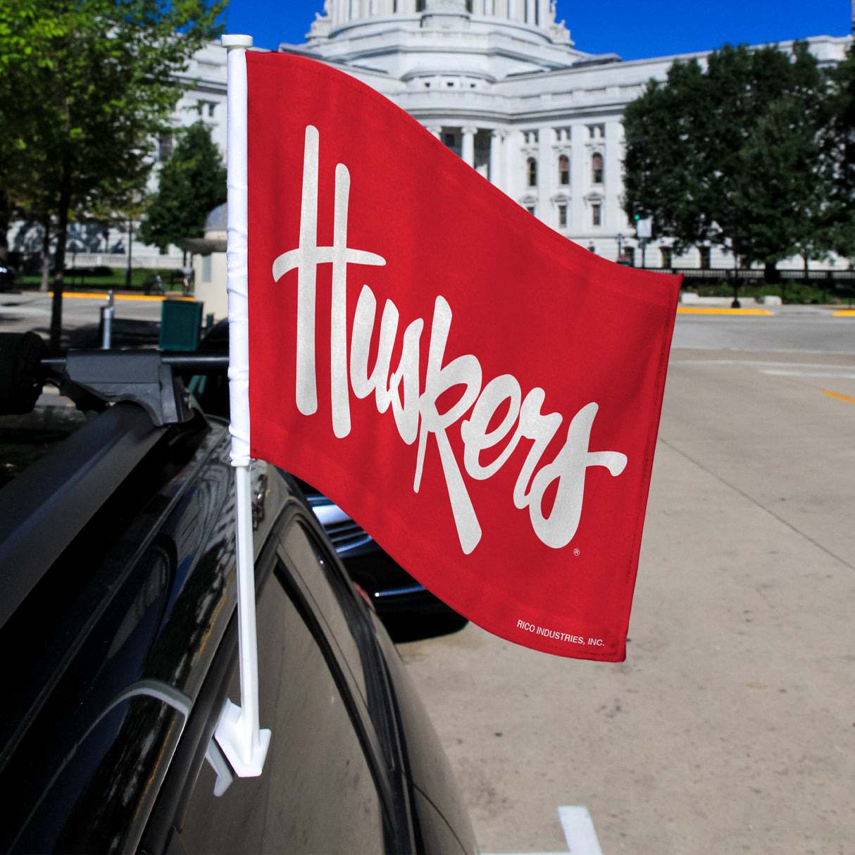 NCAA Nebraska Cornhuskers Car Flag Fan Gear NCAA Nebraska Cornhuskers