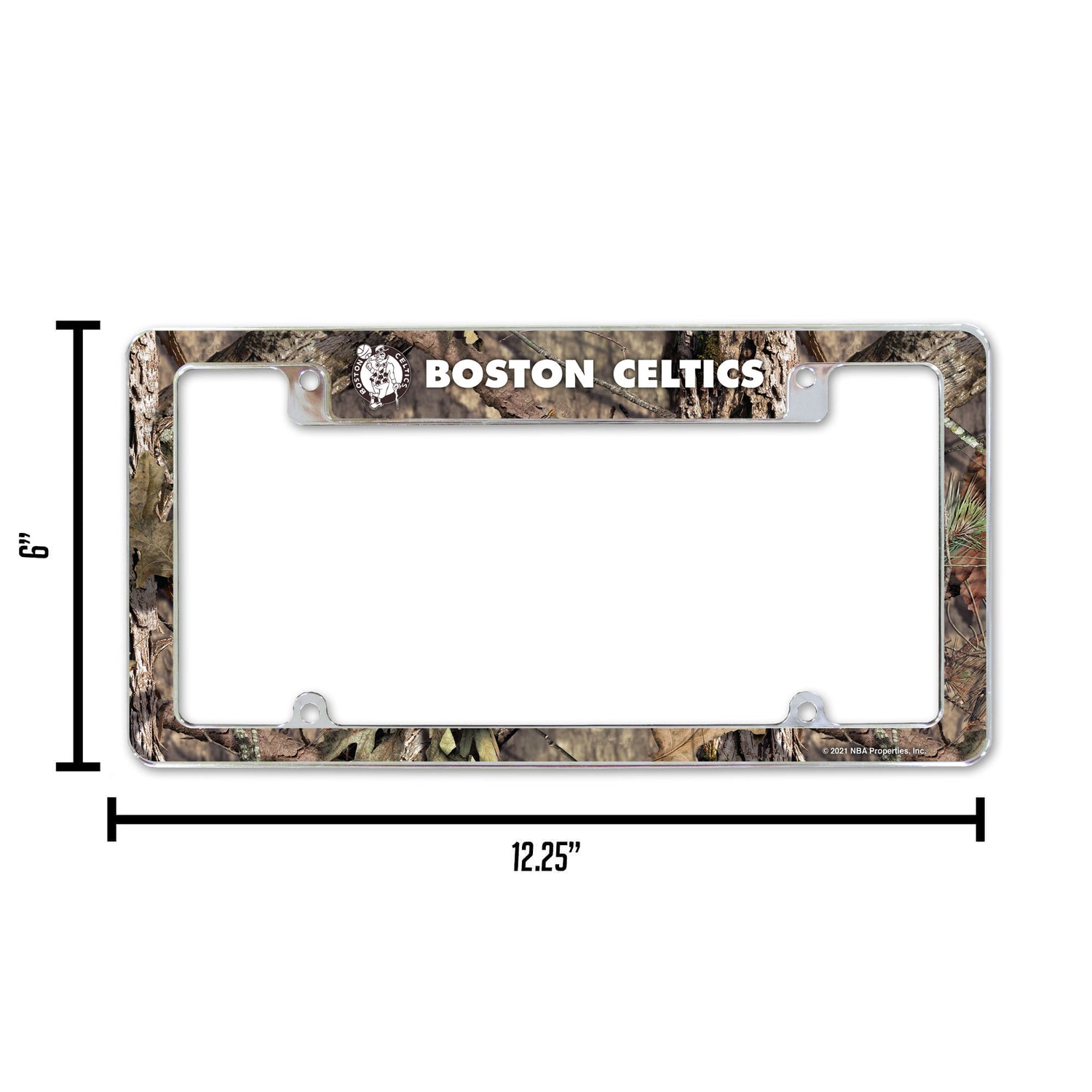 NBA Boston Celtics All Over Chrome License Plate Frame Fan Gear NBA Boston Celtics