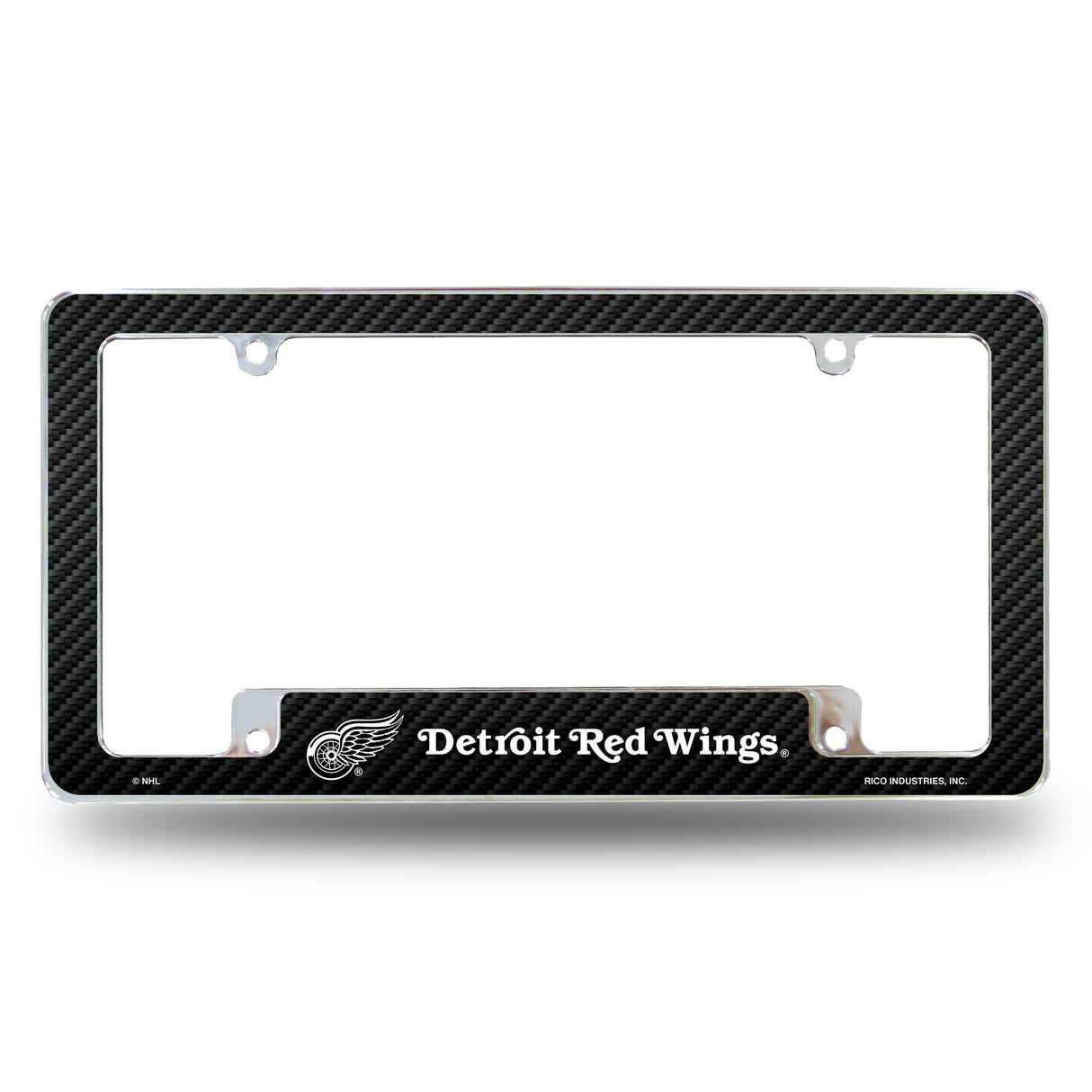 NHL Detroit Red Wings All Over Chrome License Plate Frame Fan Gear NHL Detroit Red Wings