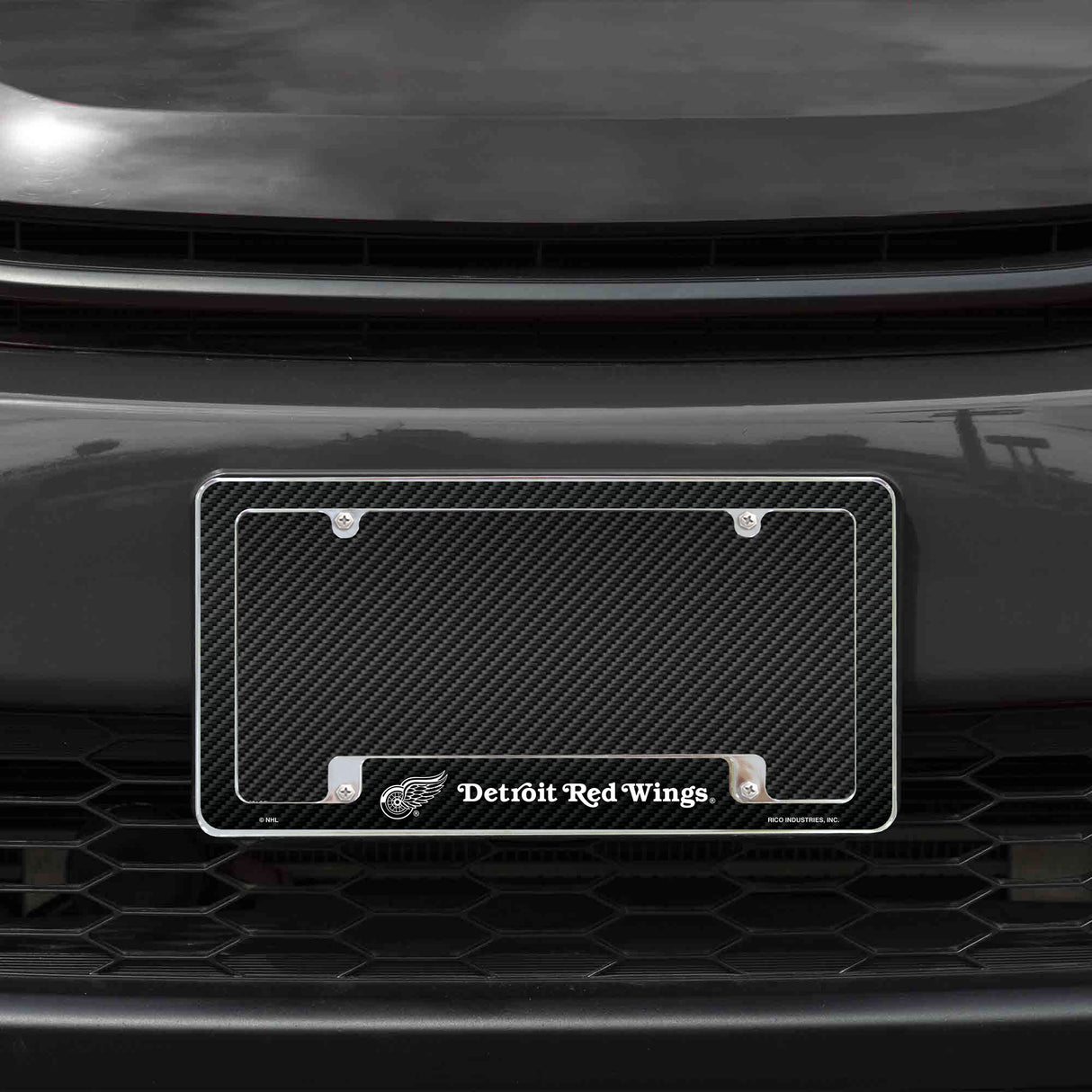 NHL Detroit Red Wings All Over Chrome License Plate Frame Fan Gear NHL Detroit Red Wings