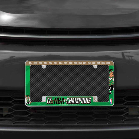 NBA Boston Celtics All Over Chrome License Plate Frame Fan Gear NBA Boston Celtics