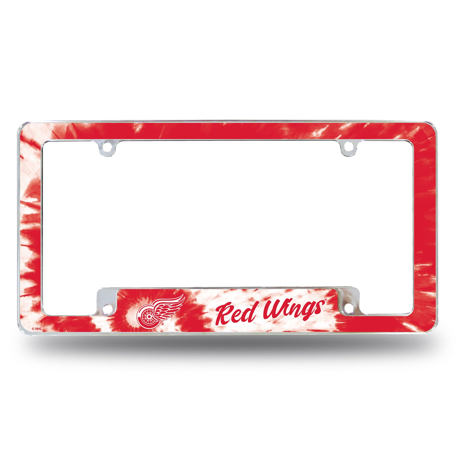 NHL Detroit Red Wings All Over Chrome License Plate Frame Fan Gear NHL Detroit Red Wings