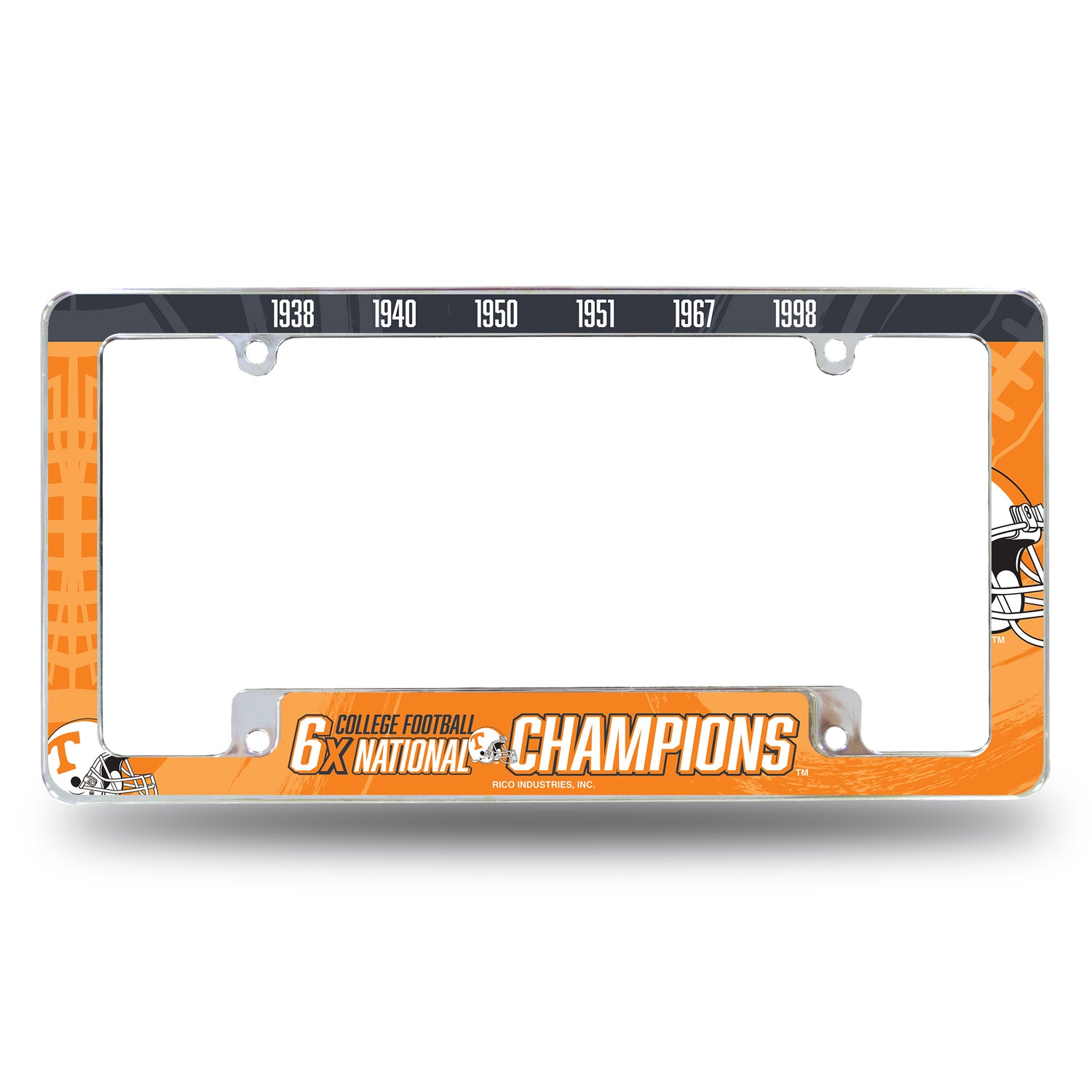 NCAA Tennessee Volunteers All Over Chrome Frame Fan Gear NCAA Tennessee Volunteers