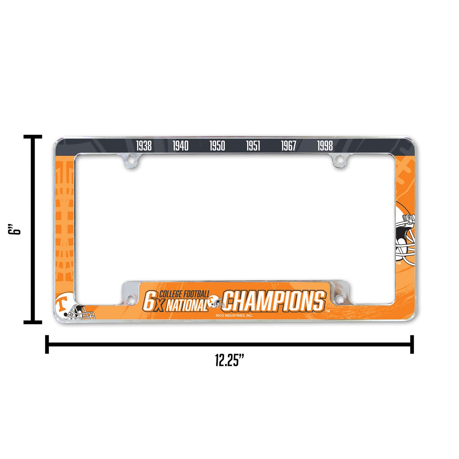 NCAA Tennessee Volunteers All Over Chrome Frame Fan Gear NCAA Tennessee Volunteers