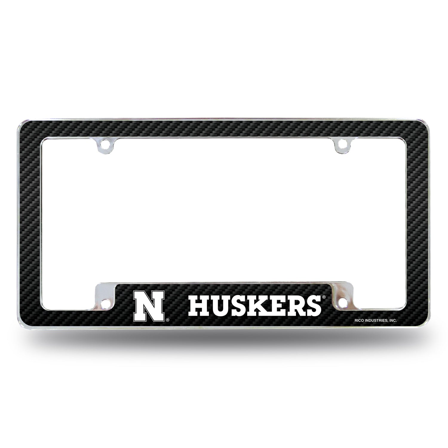 NCAA Nebraska Cornhuskers All Over Chrome License Plate Frame Fan Gear NCAA Nebraska Cornhuskers