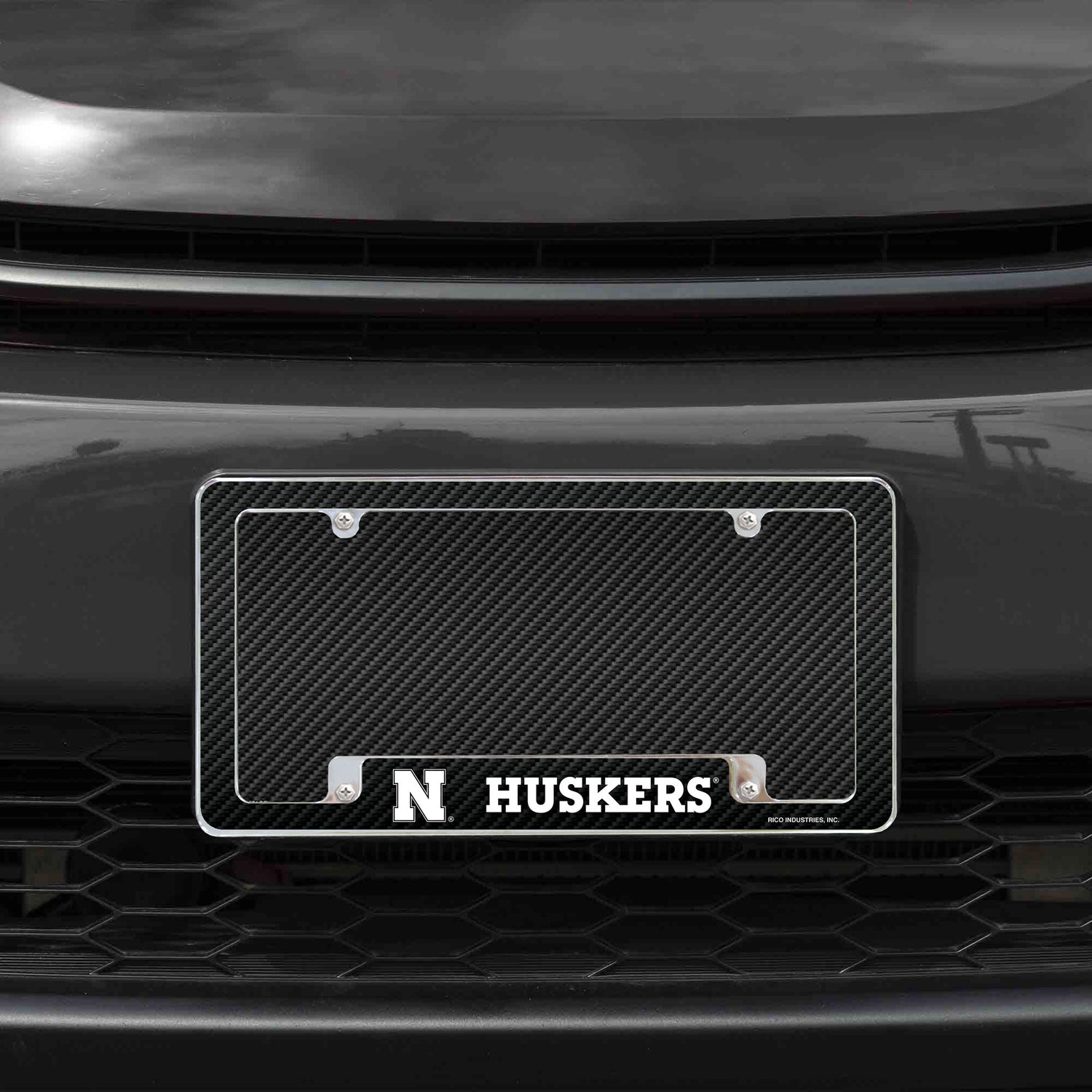 NCAA Nebraska Cornhuskers All Over Chrome License Plate Frame Fan Gear NCAA Nebraska Cornhuskers