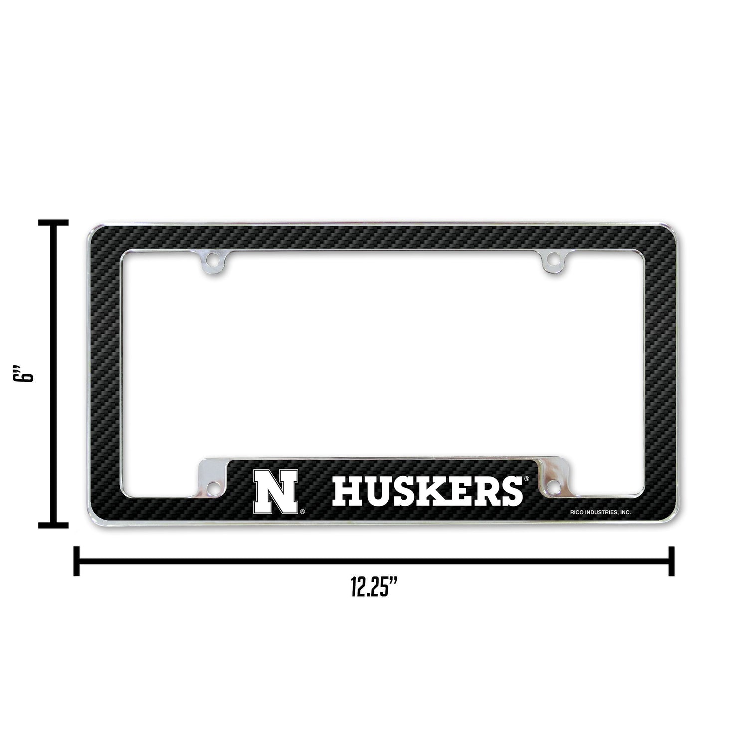 NCAA Nebraska Cornhuskers All Over Chrome License Plate Frame Fan Gear NCAA Nebraska Cornhuskers