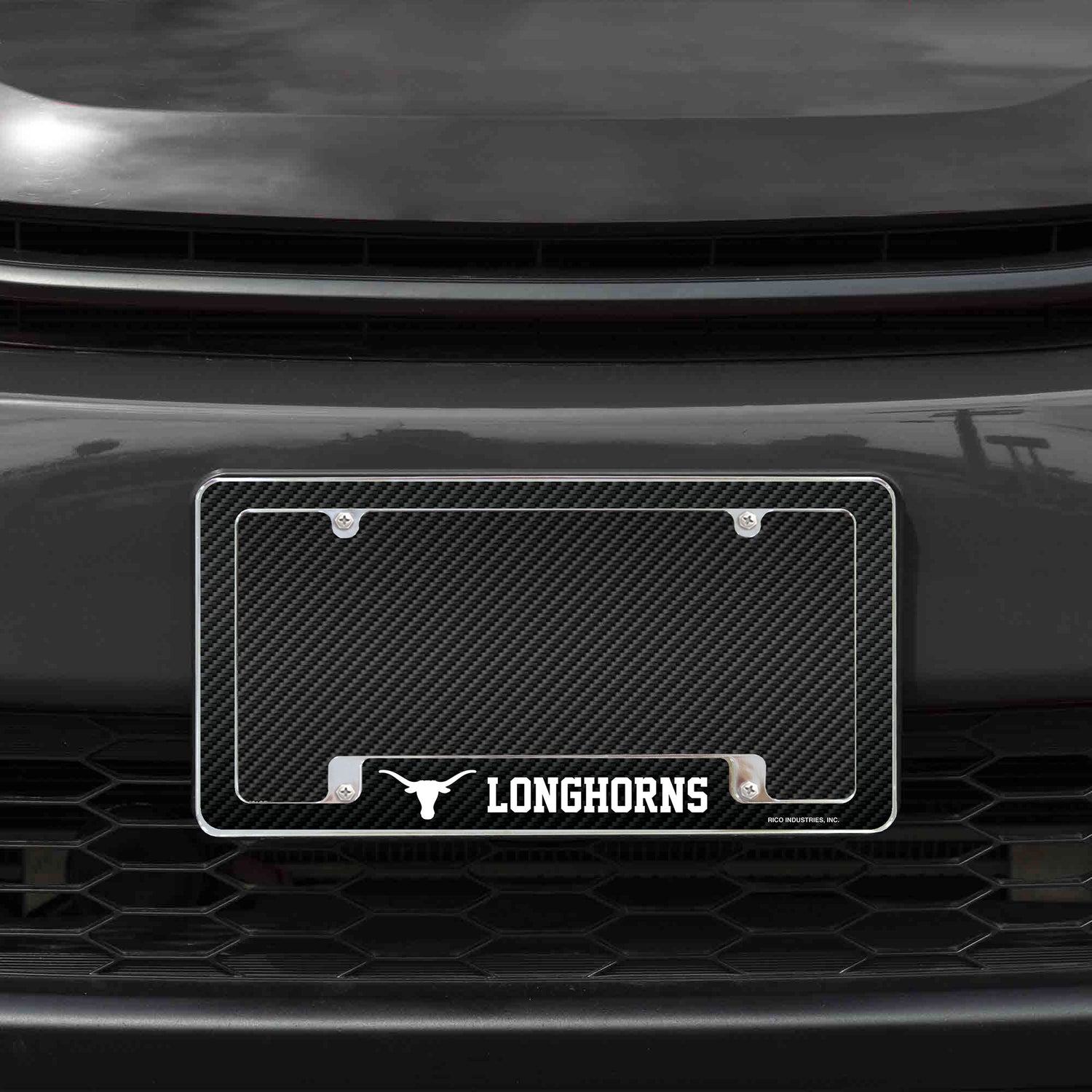 NCAA Texas Longhorns All Over Chrome License Plate Frame Fan Gear NCAA Texas Longhorns