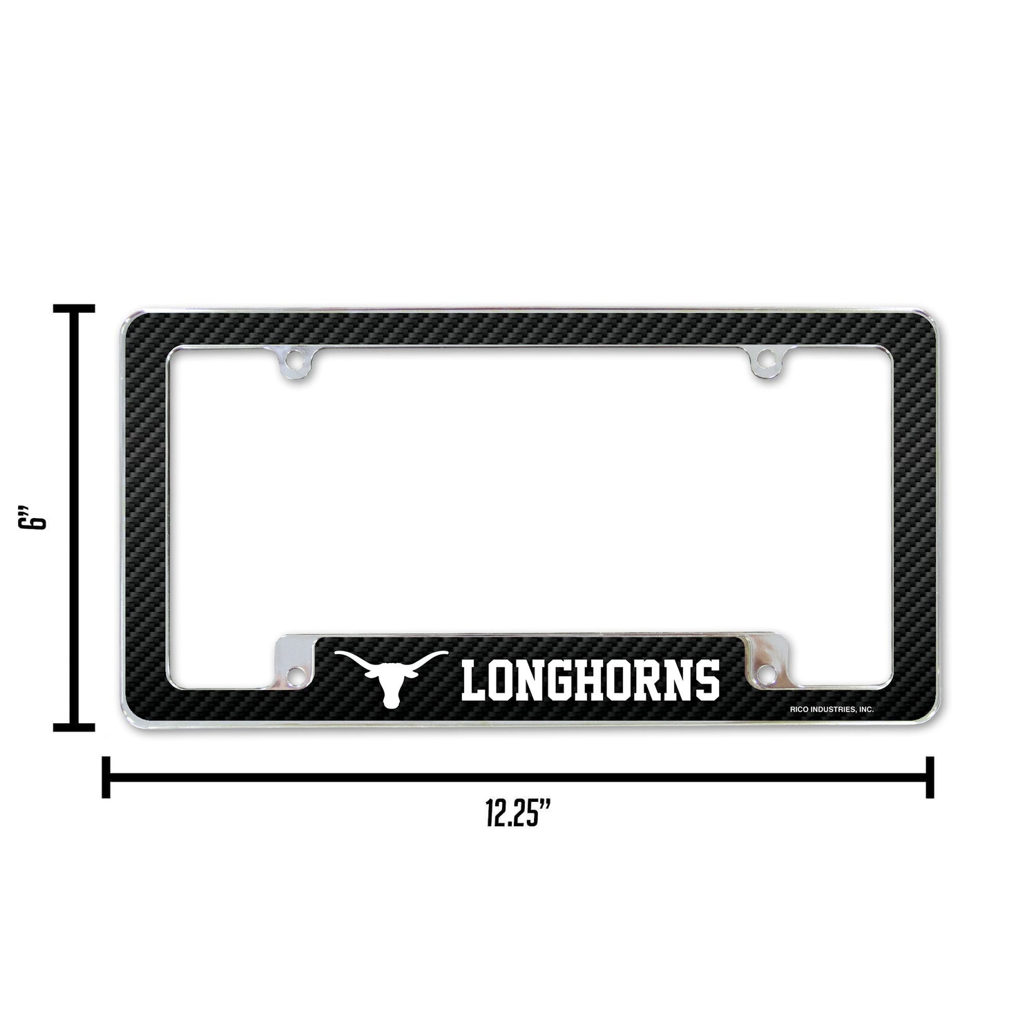 NCAA Texas Longhorns All Over Chrome License Plate Frame Fan Gear NCAA Texas Longhorns
