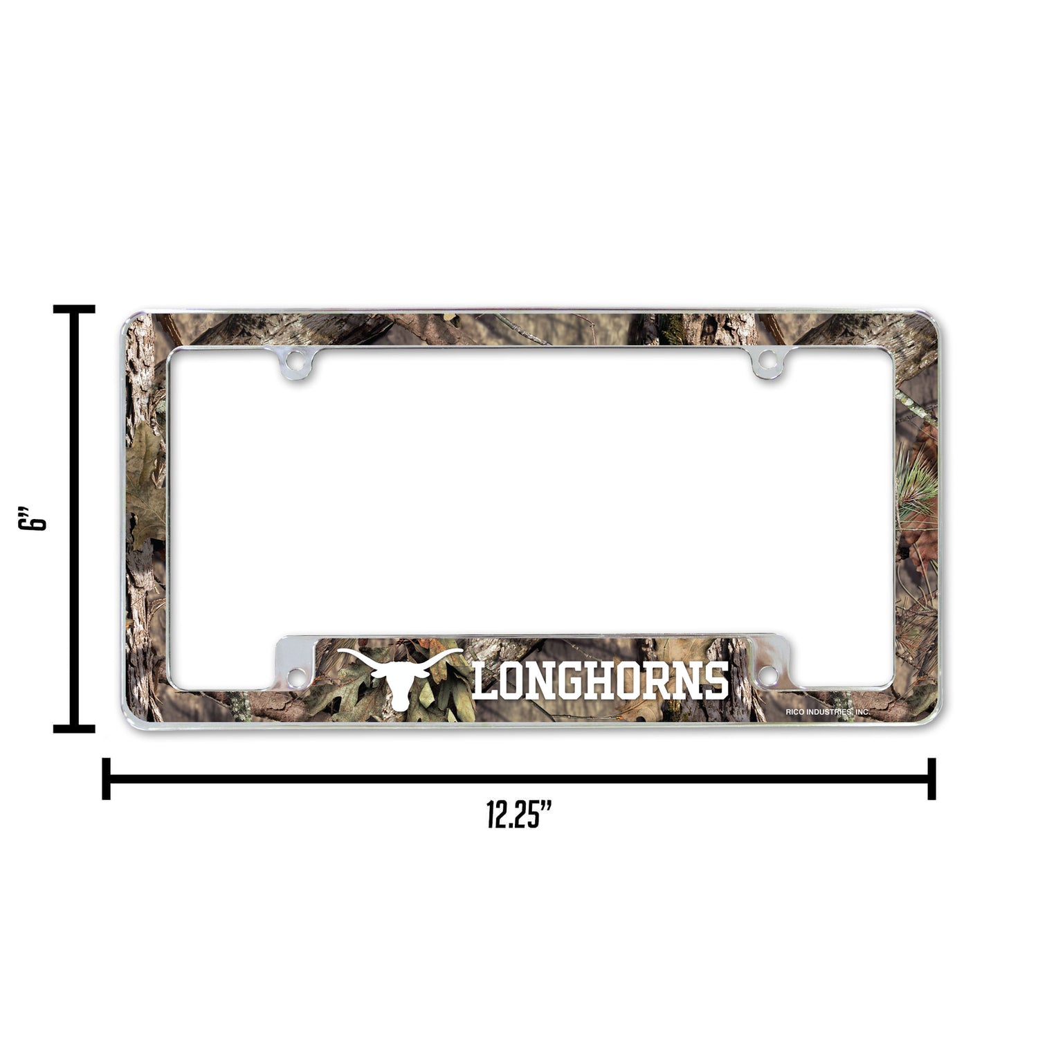 NCAA Texas Longhorns All Over Chrome License Plate Frame Fan Gear NCAA Texas Longhorns