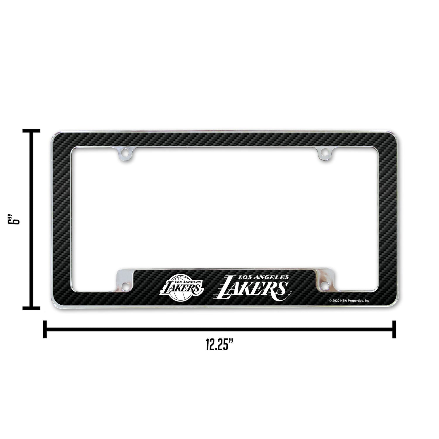 NBA Los Angeles Lakers All Over Chrome License Plate Frame Fan Gear NBA Los Angeles Lakers