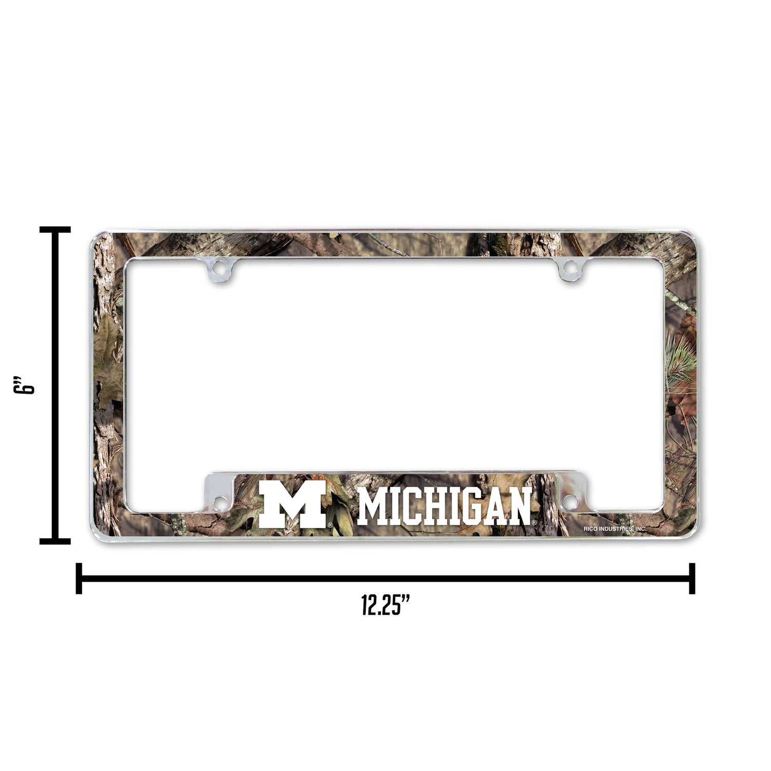 NCAA Michigan Wolverines All Over Chrome License Plate Frame Fan Gear NCAA Michigan Wolverines
