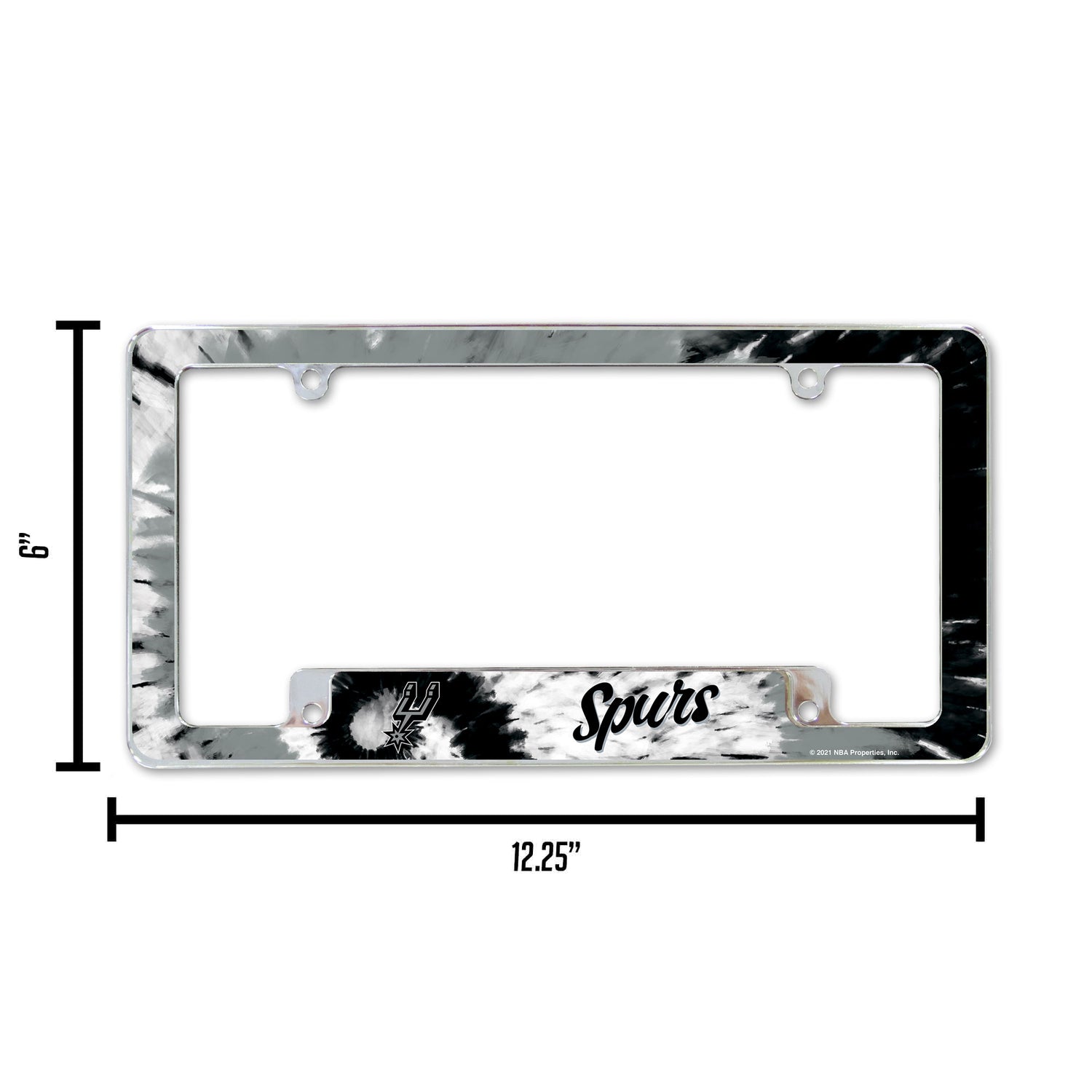 NBA San Antonio Spurs All Over Chrome Frame Fan Gear NBA San Antonio Spurs