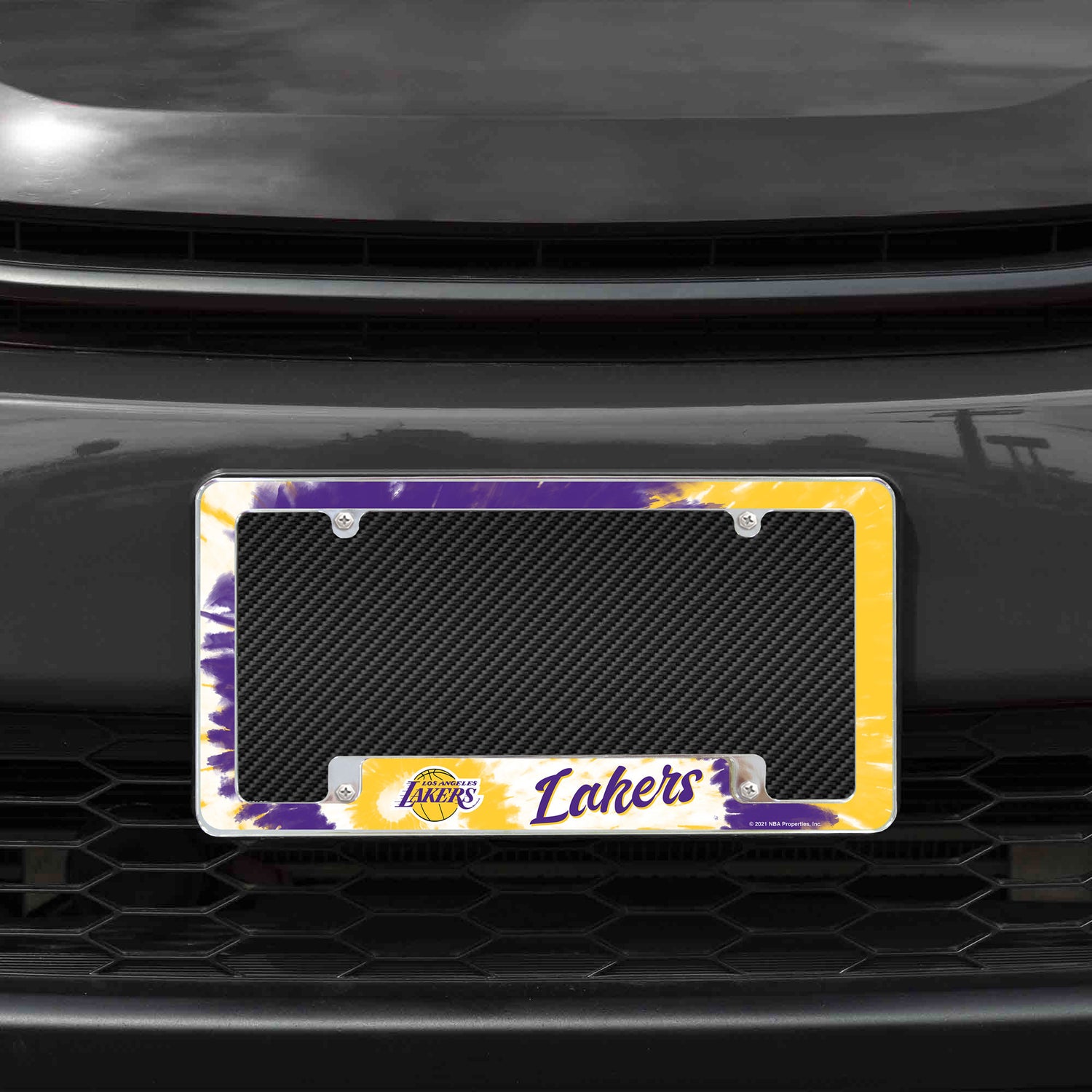 NBA Los Angeles Lakers All Over Chrome License Plate Frame Fan Gear NBA Los Angeles Lakers