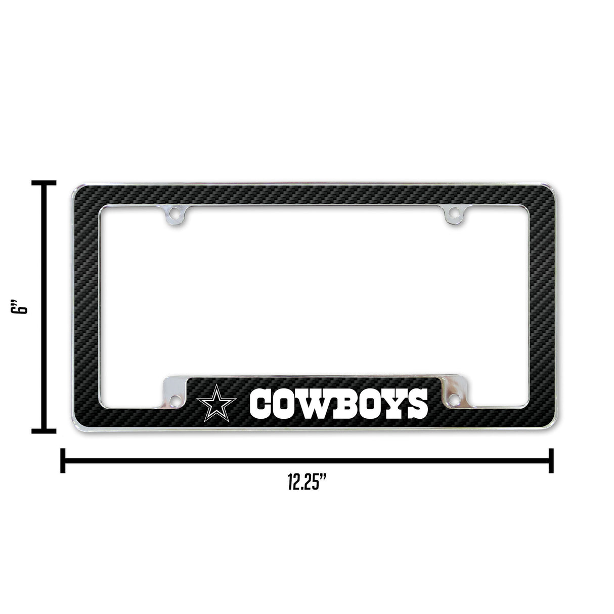 NFL Dallas Cowboys All Over Chrome License Plate Frame Fan Gear NFL Dallas Cowboys