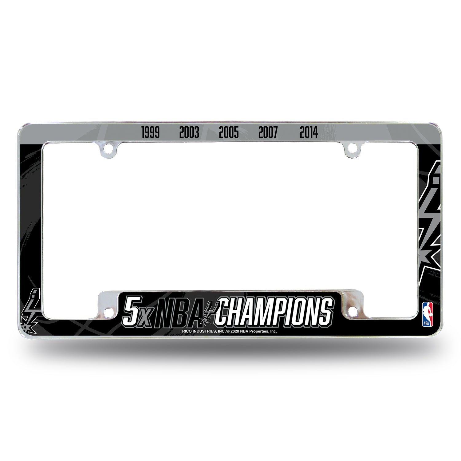 NBA San Antonio Spurs All Over Chrome Frame Fan Gear NBA San Antonio Spurs