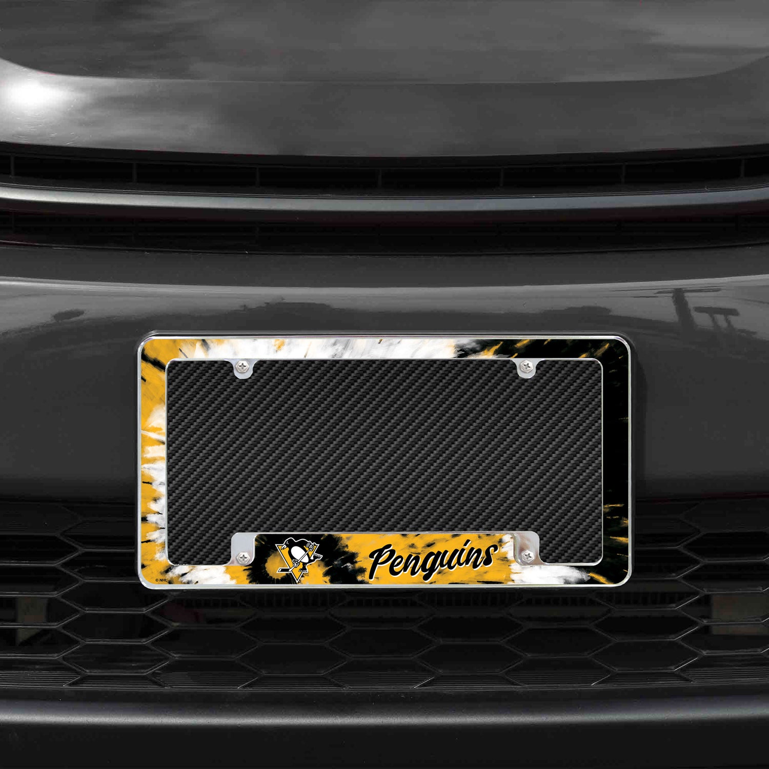 NHL Pittsburgh Penguins All Over Chrome Frame Fan Gear NHL Pittsburgh Penguins