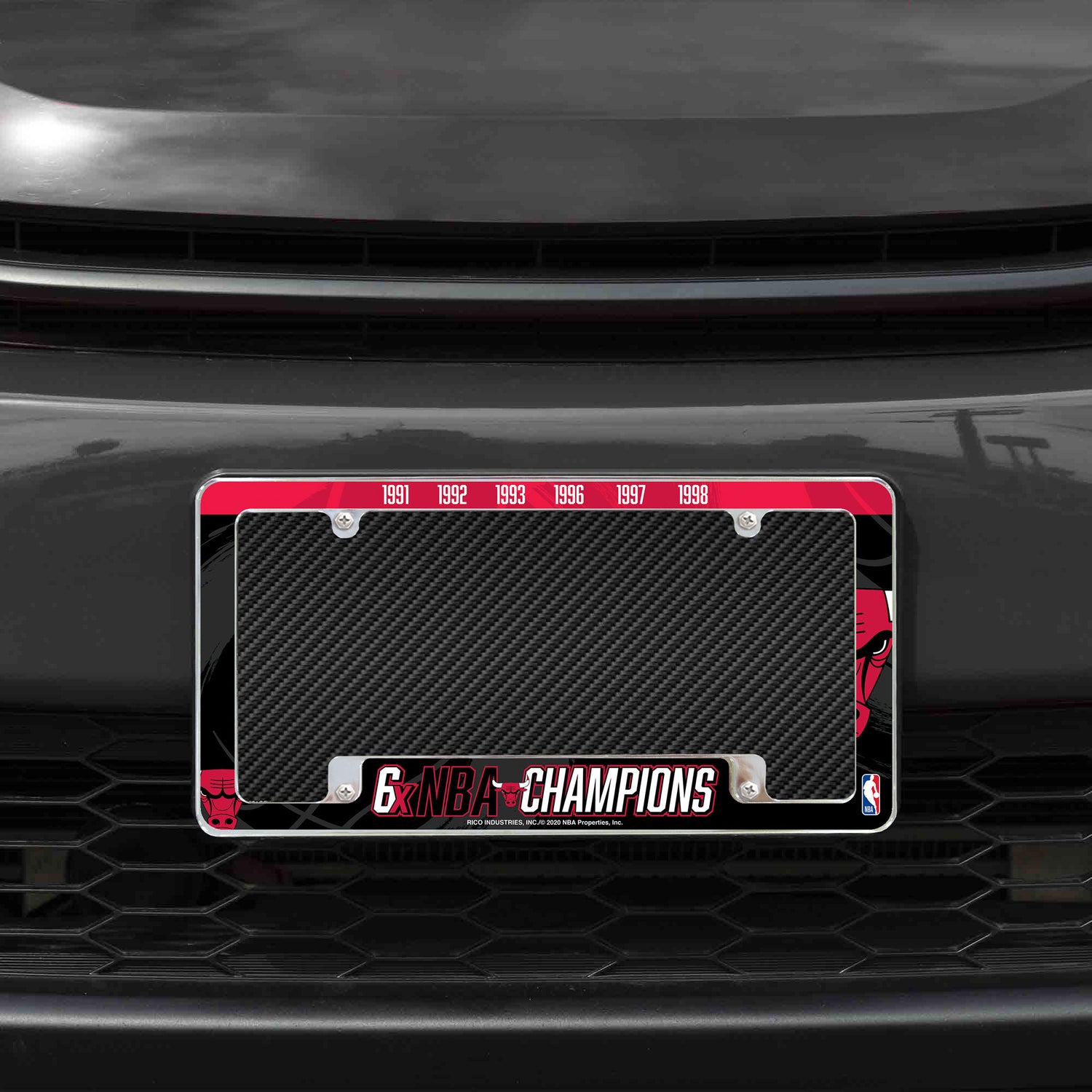 NBA Chicago Bulls All Over Chrome License Plate Frame Fan Gear NBA Chicago Bulls