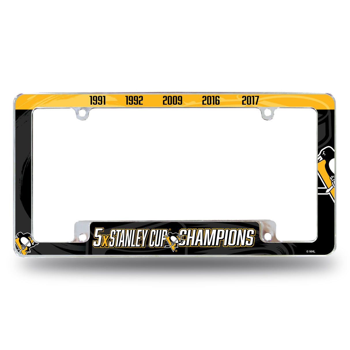 NHL Pittsburgh Penguins All Over Chrome Frame Fan Gear NHL Pittsburgh Penguins