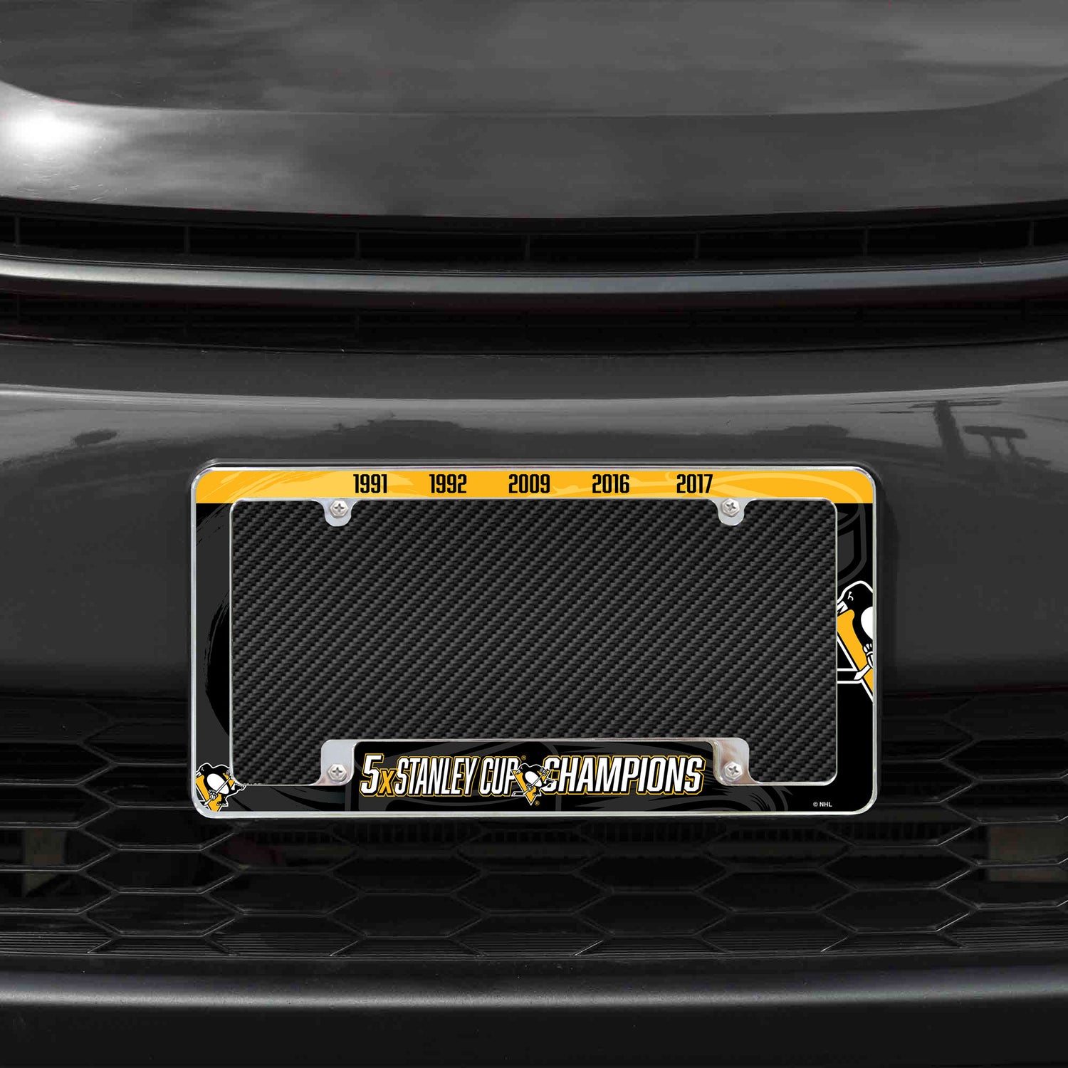 NHL Pittsburgh Penguins All Over Chrome Frame Fan Gear NHL Pittsburgh Penguins